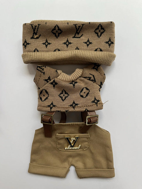 Labubu Brown Overall Set