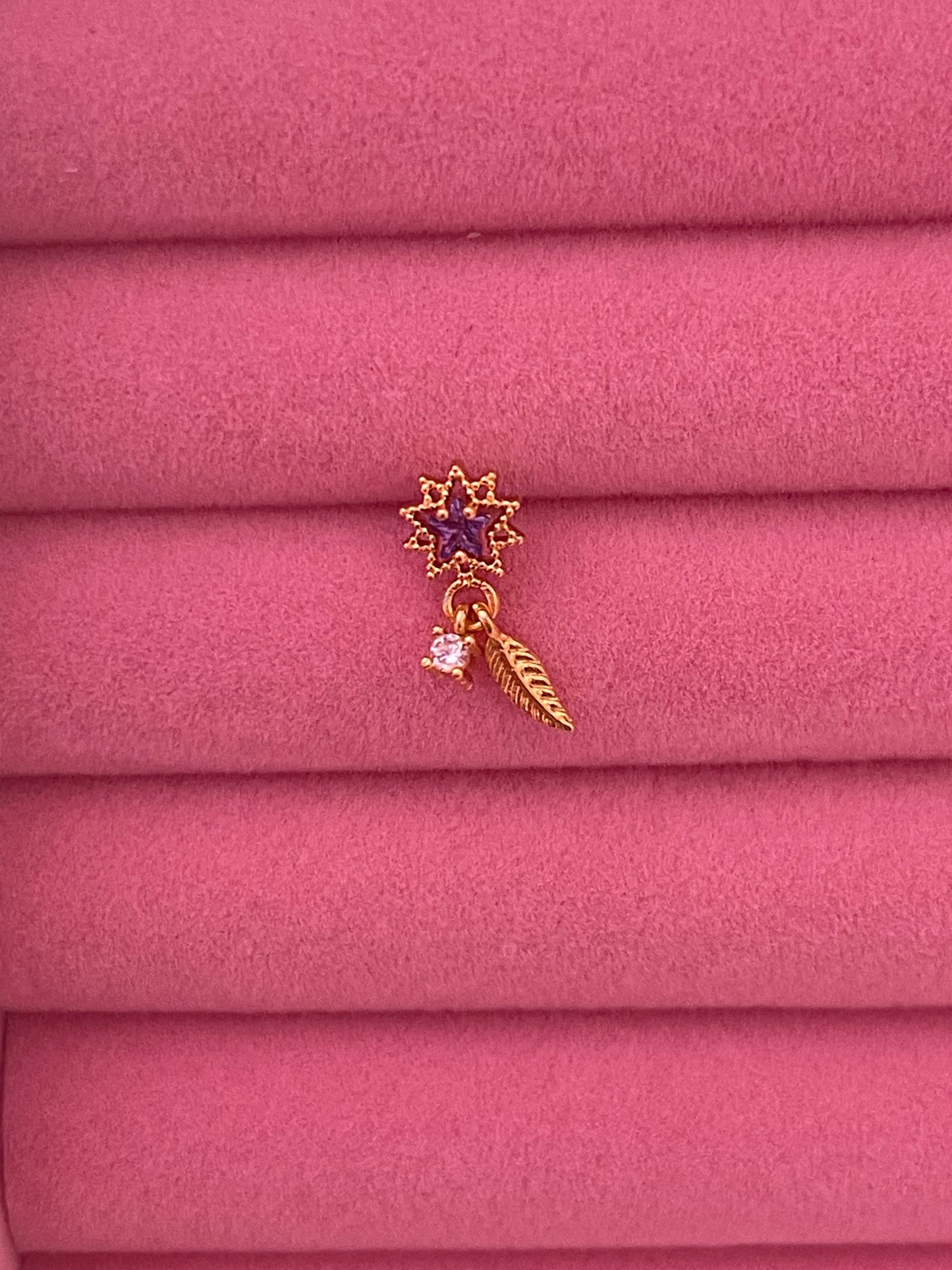 PURPLE FLOWER Nose Stud