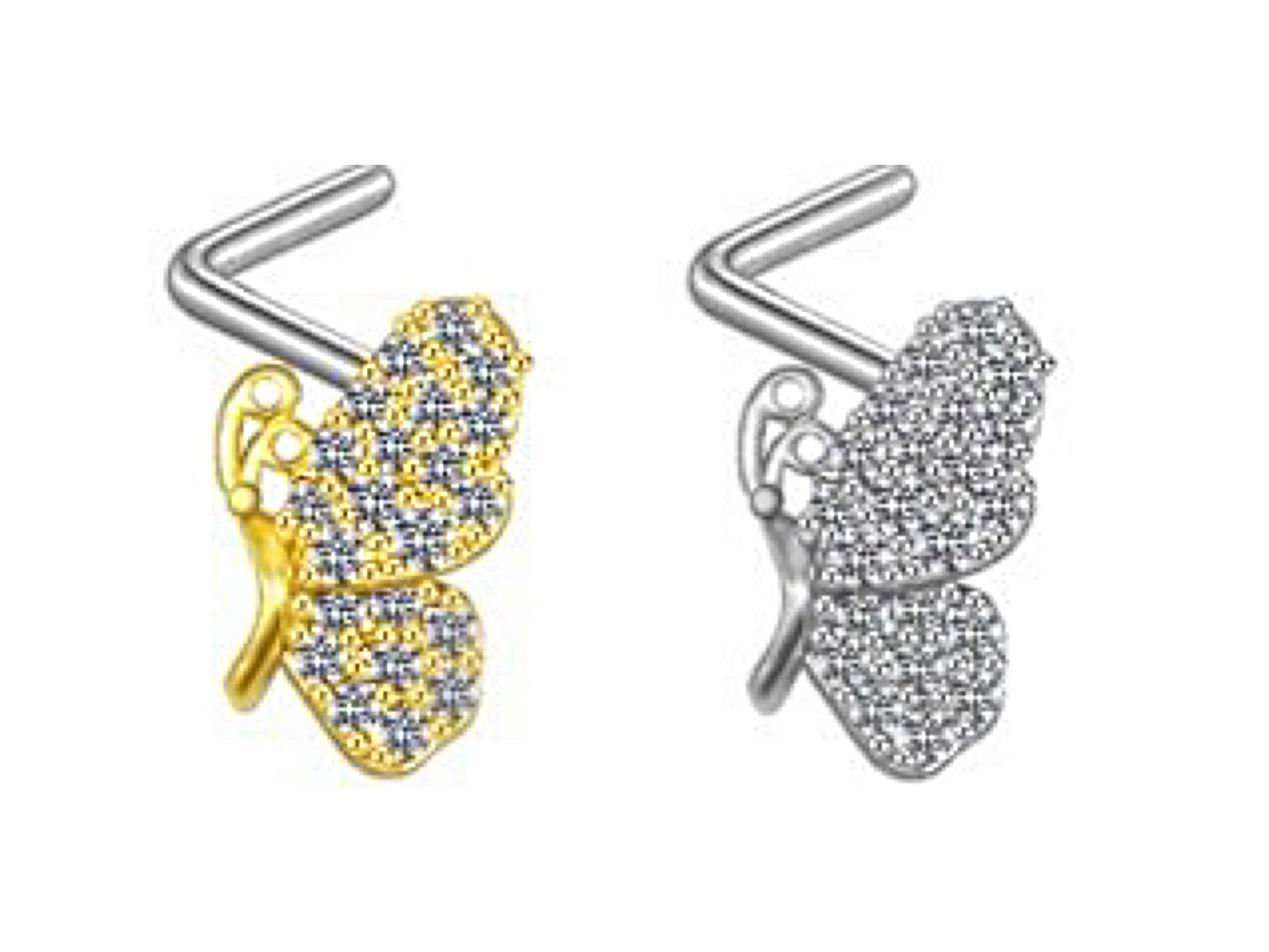 HALF BUTTERFLY Nose Stud