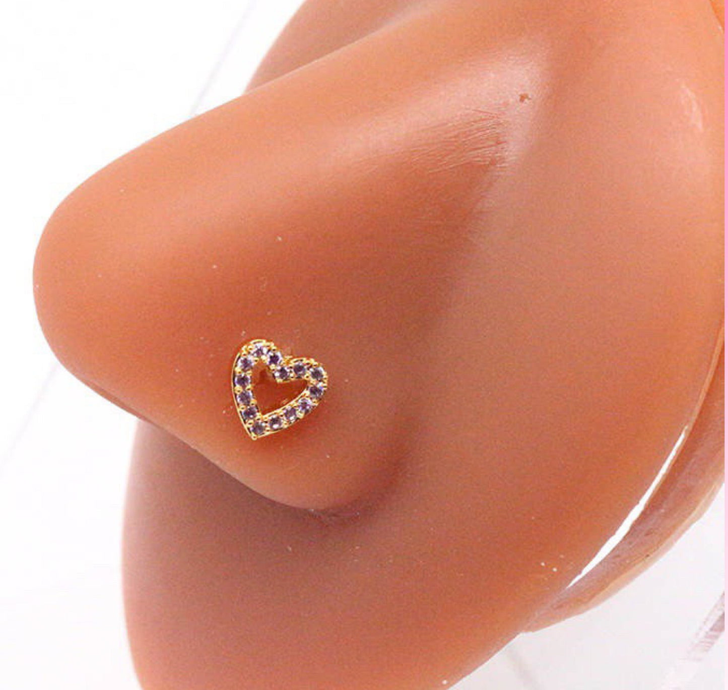PURPLE HEART Nose Stud
