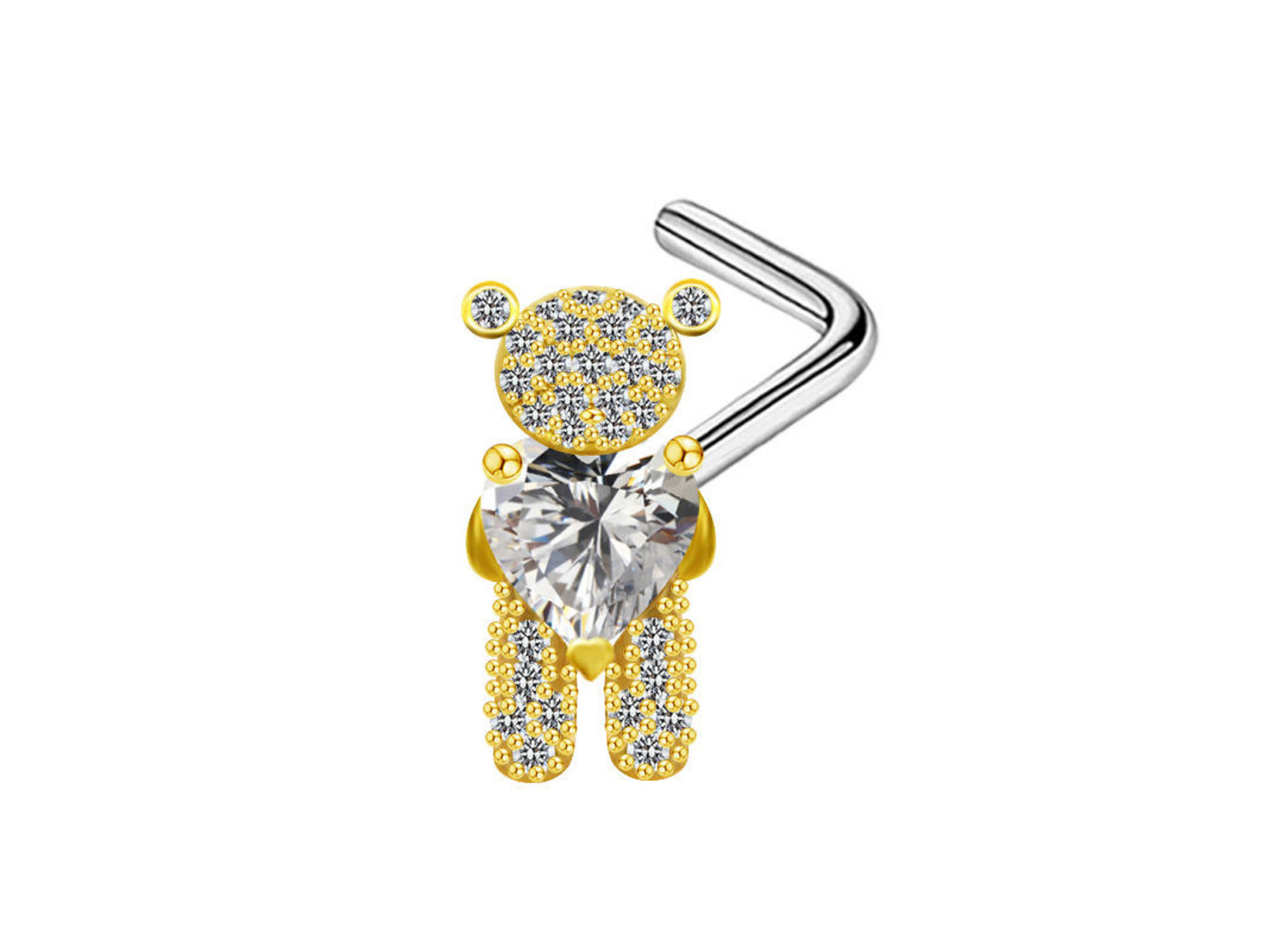 TEDDY BEAR Nose Stud