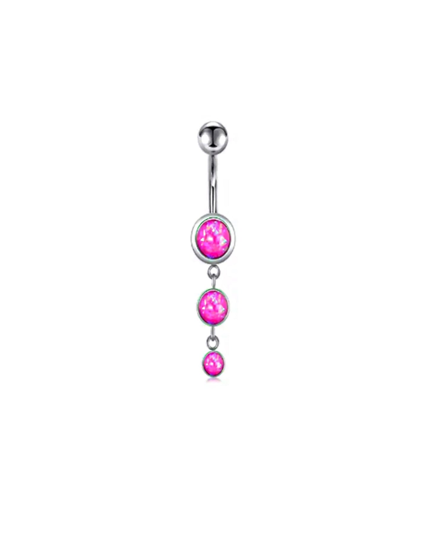 PINK RHINESTONE Belly Ring
