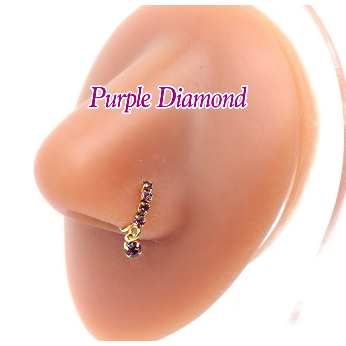DIAMOND DANGLE NOSE RING