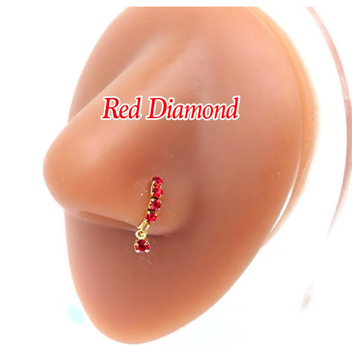 DIAMOND DANGLE NOSE RING