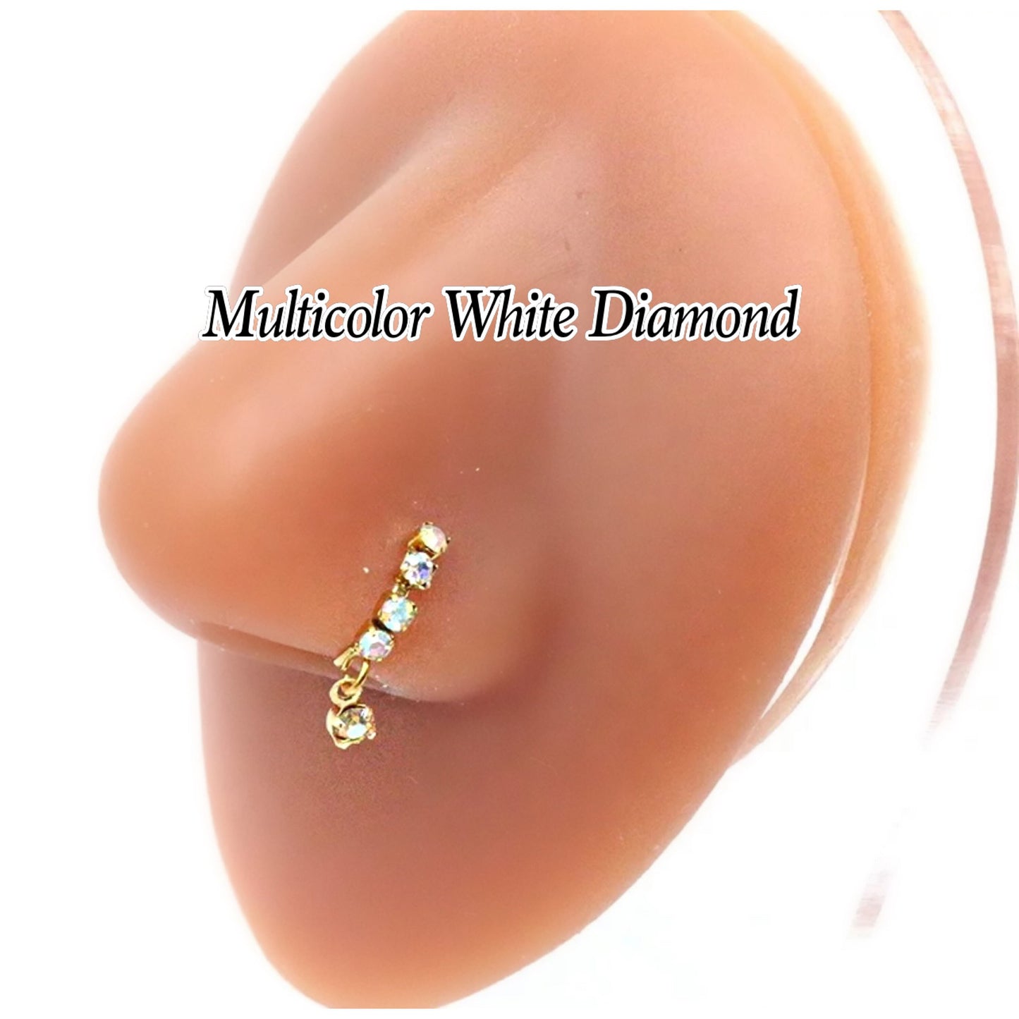 DIAMOND DANGLE NOSE RING