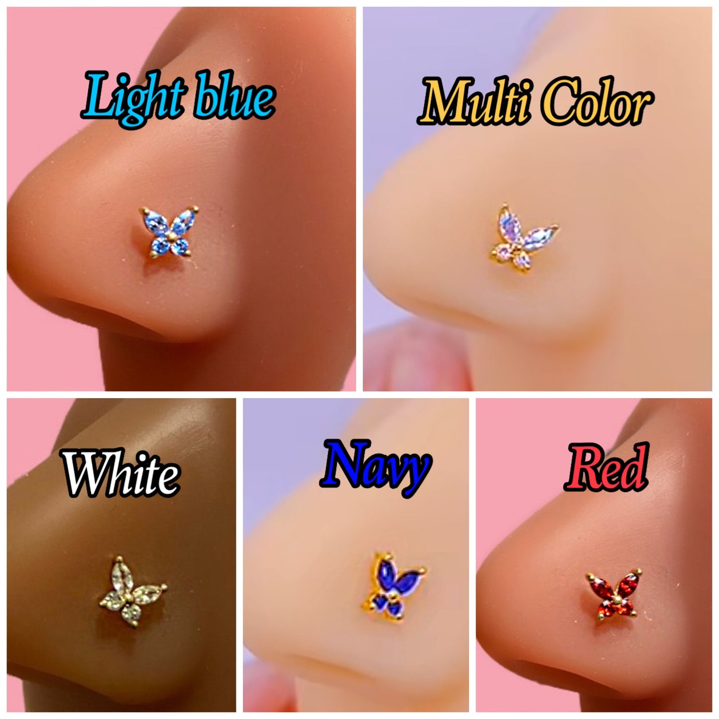 BUTTERFLY NOSE STUD