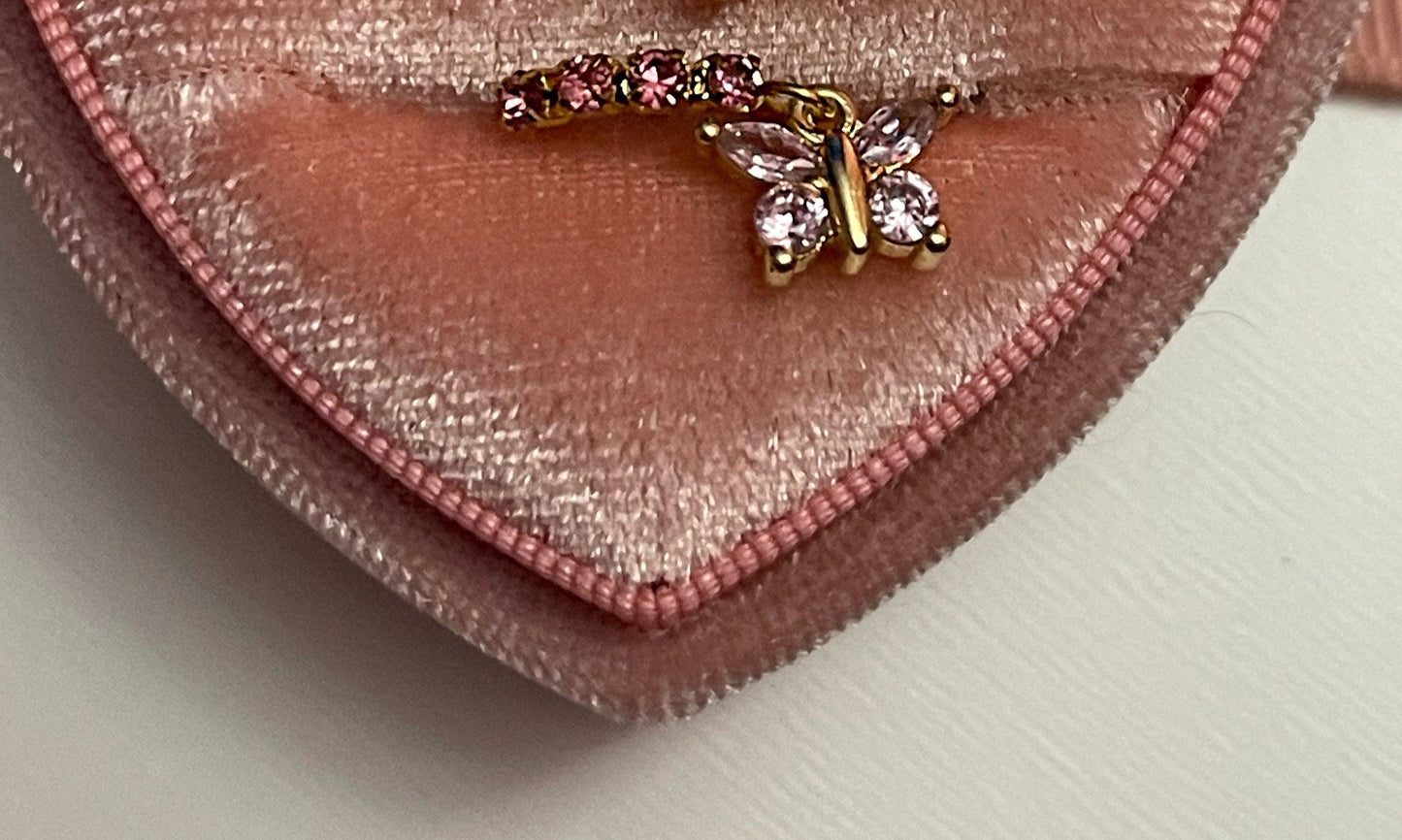 PINK BUTTERFLY Nose Ring