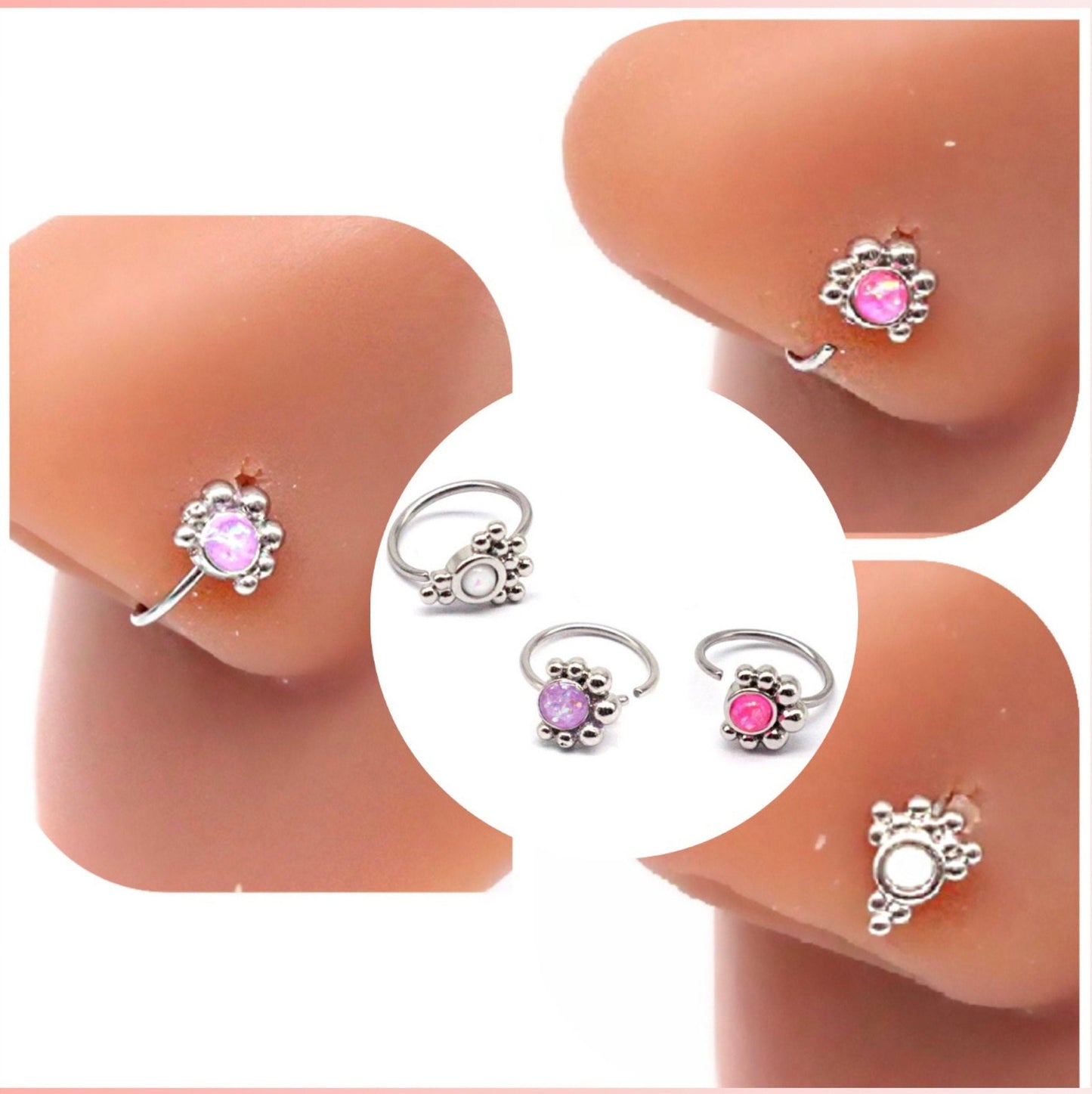 SILVER MOON Nose Ring