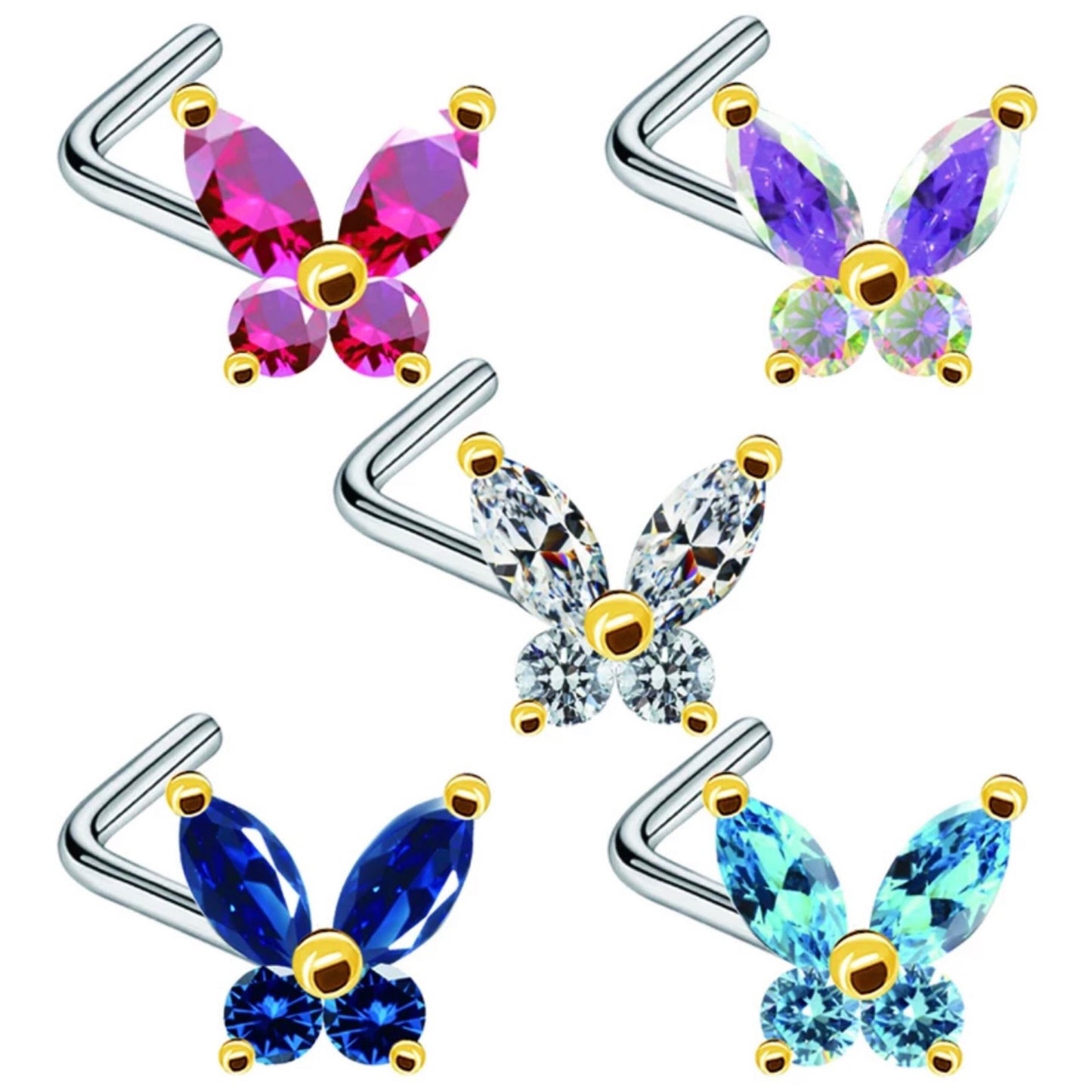 BUTTERFLY NOSE STUD