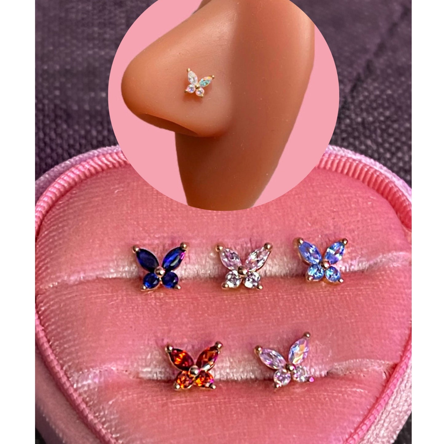 BUTTERFLY NOSE STUD