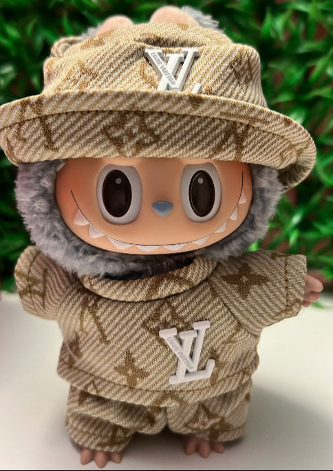 Labubu Brown Shorts Set