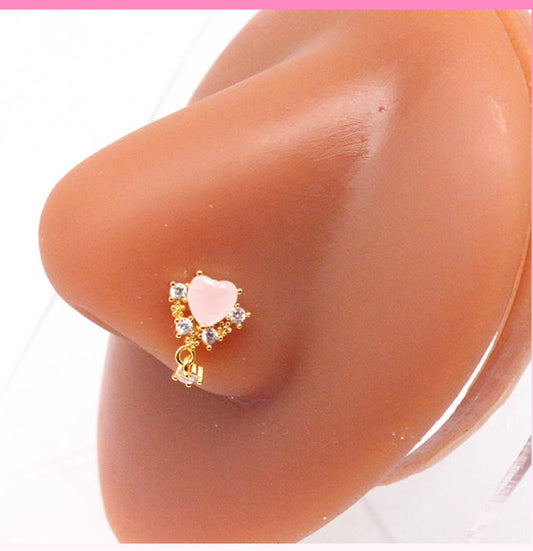 HEART NOSE STUD