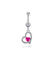 HEART ROSE Belly Ring