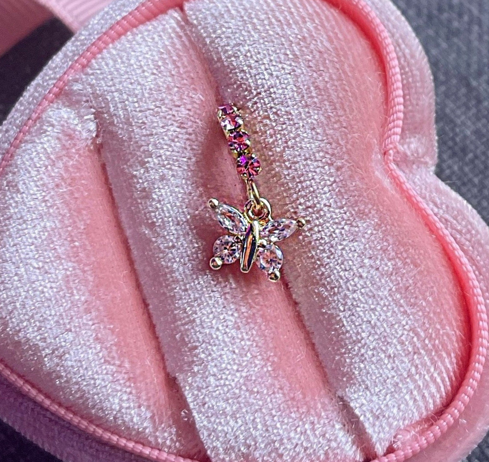 PINK BUTTERFLY Nose Ring