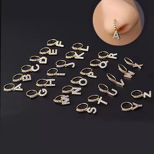 INITIAL NOSE RING
